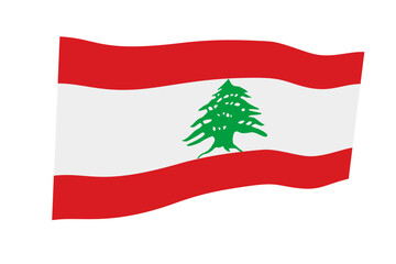 Flag of the Republic of Lebanon, flag of Lebanon - vector illustration