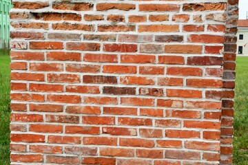 Background from a fragment of an old brick wall