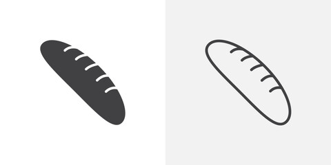 Bread icon flat and simple set design