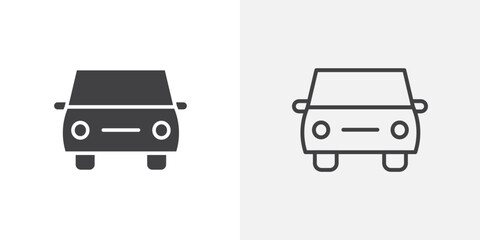 Car icon flat and simple set design