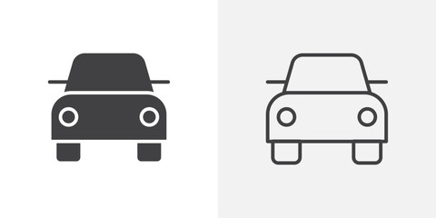 Car icon flat and simple set design