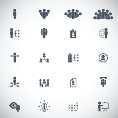Universal business management and human resources icon set. Universal icons for web and mobile. Vector.