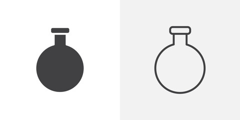 Chemistry icon flat and simple set design