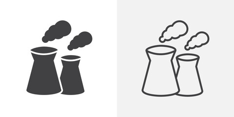 Chimney icon flat and simple set design