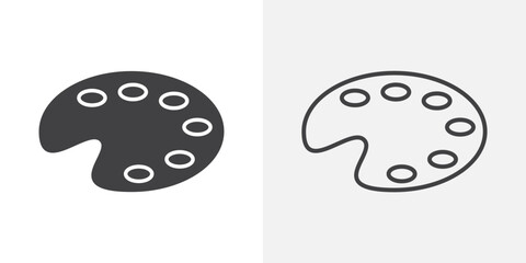 Color palette icon flat and simple set design