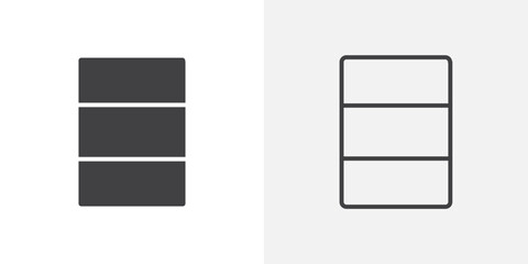 Database icon flat and simple set design