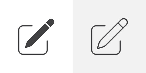 Edit icon flat and simple set design