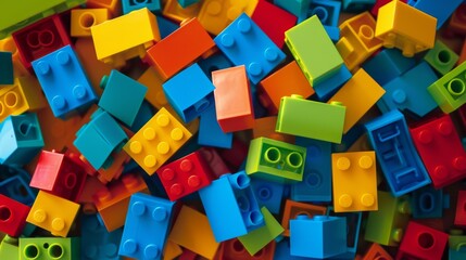 Obraz premium Kids toys constructor illustration generated by ai