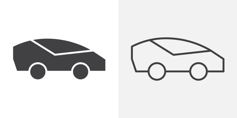 Fast car icon flat and simple set design