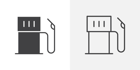 Fuel icon flat and simple set design