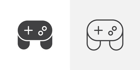 Gamepad icon flat and simple set design