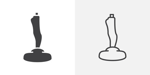 Joystick icon flat and simple set design