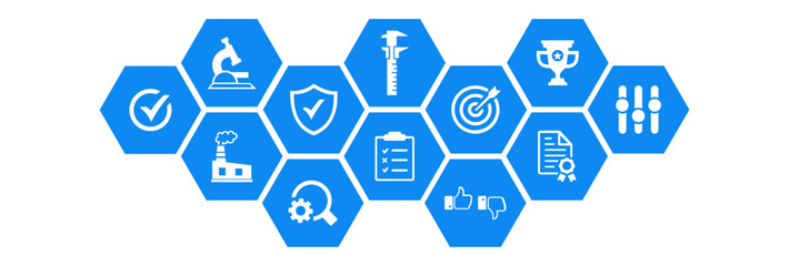 Obraz premium quality management , iso , customer satisfaction , audit vector illustration
