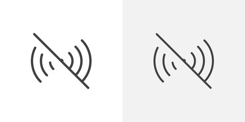 No signal icon flat and simple set design