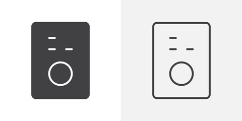 Remote control icon flat and simple set design