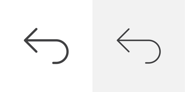 Return icon flat and simple set design