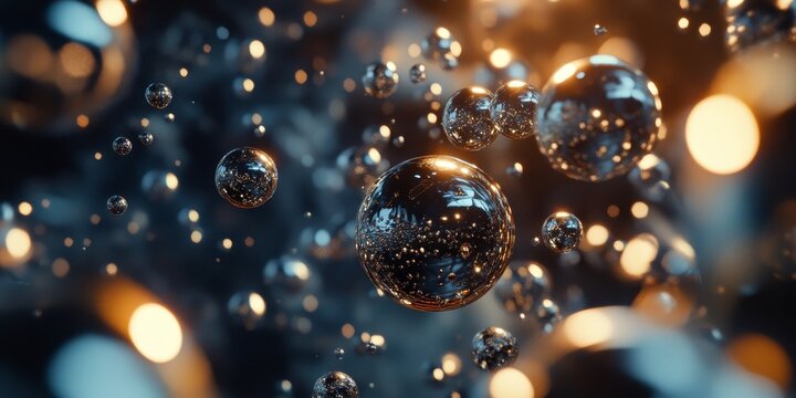 Metallic Bonding: Depict a close-up of metallic bonding between metal atoms, showcasing the delocalized electrons and the resulting properties of metals.