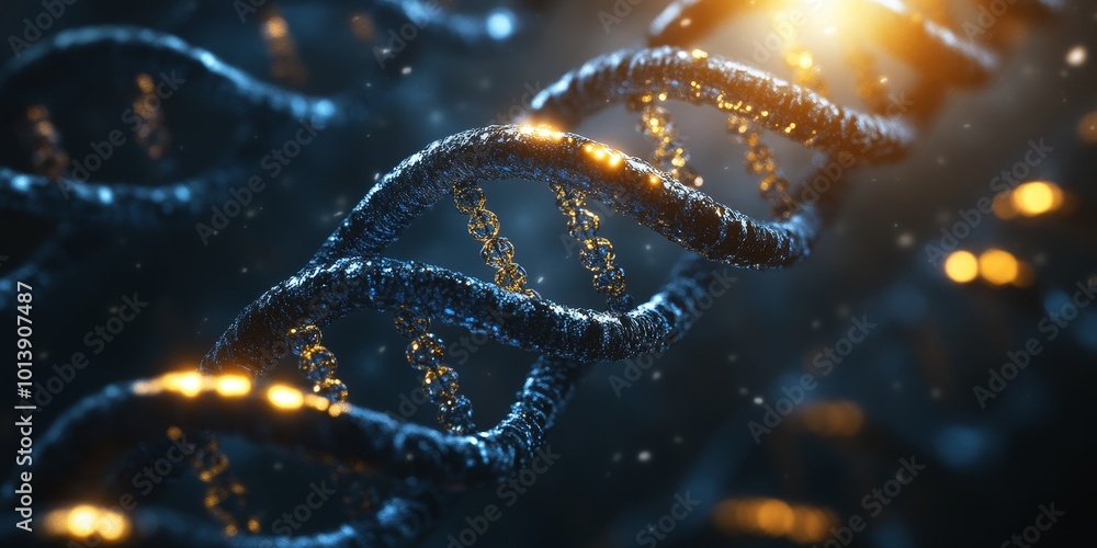 Aufkleber Proteins at the Molecular Level: Create an image illustrating the molecular structure of a protein, highlighting the sequence of amino acids and folding patterns.
