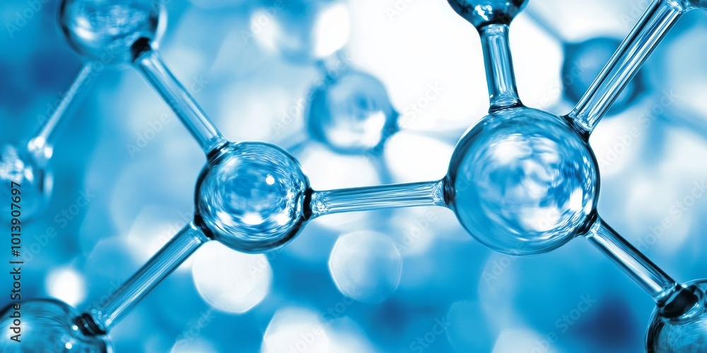 Aufkleber Molecular Structures in Reactions: Create an image showing reactant and product molecular structures before and after a chemical reaction, highlighting bond breaking and