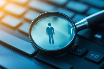 Job search concept. Hiring Human Resources. unemployment finding job search for resume register job interview, find your career. headhunting and recruitment process 