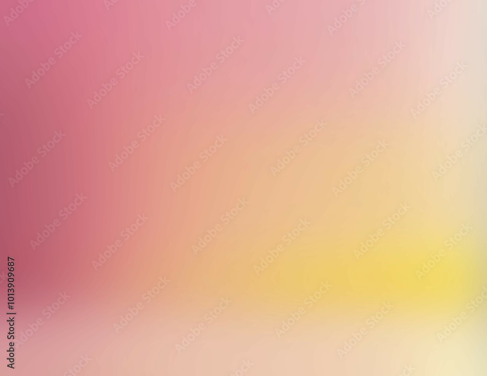 Poster a gradient transitioning from pink to yellow with soft, blurred edges creating a warm ambiance, ai g