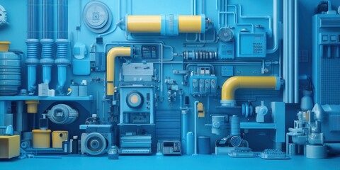 Innovative Industrial Aesthetics: A Vibrant Exploration of Modern Mechanical Design