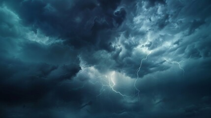 Obraz premium Storm sky clouds landscape illustration generated by ai
