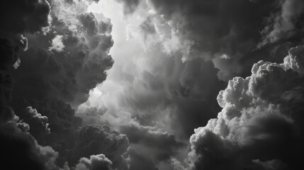 Fototapeta premium Storm sky clouds landscape illustration generated by ai