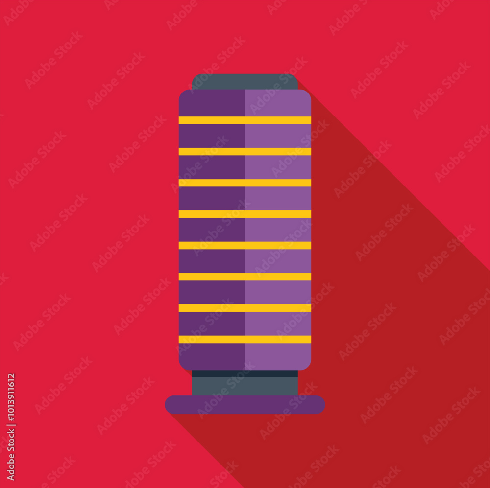 Poster skyscraper with a unique design stands out against a bold red background, emphasizing its modern arc