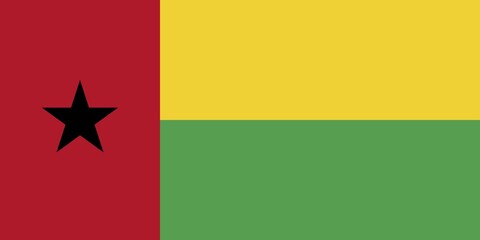 Flag of Guinea-Bissau, Vector illustration