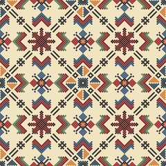 Traditional Bulgarian embroidery vector pattern