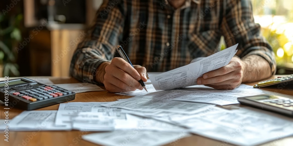 Aufkleber tax filing process: create an image of an accountant assisting a client with tax preparation, surrou