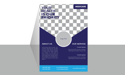 Medical Health Care a4 Flyer Layout