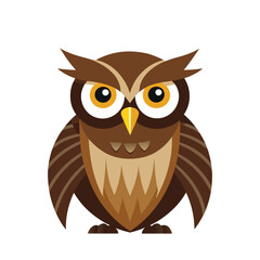 Obraz premium How to make a owl bird Vector Image