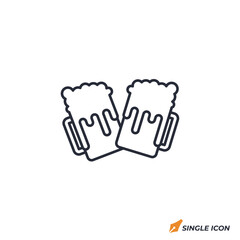 Cheers icon vector illustration. Cheers symbol isolated on white background
