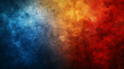 Obraz premium A vibrant gradient of colors transitioning from a deep blue at the top to a fiery red at the bottom. The colors blend seamlessly, creating a smooth gradient effect.