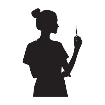 recommend clip art: Anesthesiologist silhouette on white background
                    