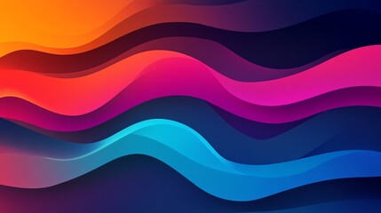 Colorful wavy abstract design on a dark background.