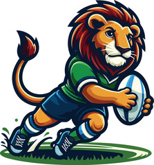 lion playing rugby