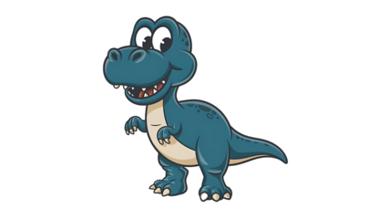 A happy dinosaur roams through a lush, prehistoric forest, its vibrant green skin glistening under the warm sunlight. With a wide grin stretching across its face, the dinosaur’s large, friendly eyes g