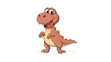 A happy dinosaur roams through a lush, prehistoric forest, its vibrant green skin glistening under the warm sunlight. With a wide grin stretching across its face, the dinosaur’s large, friendly eyes g