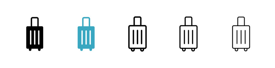 Luggage icon vector illustration set