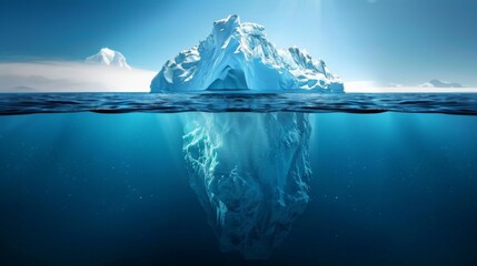 Iceberg front view iillustration generated by ai