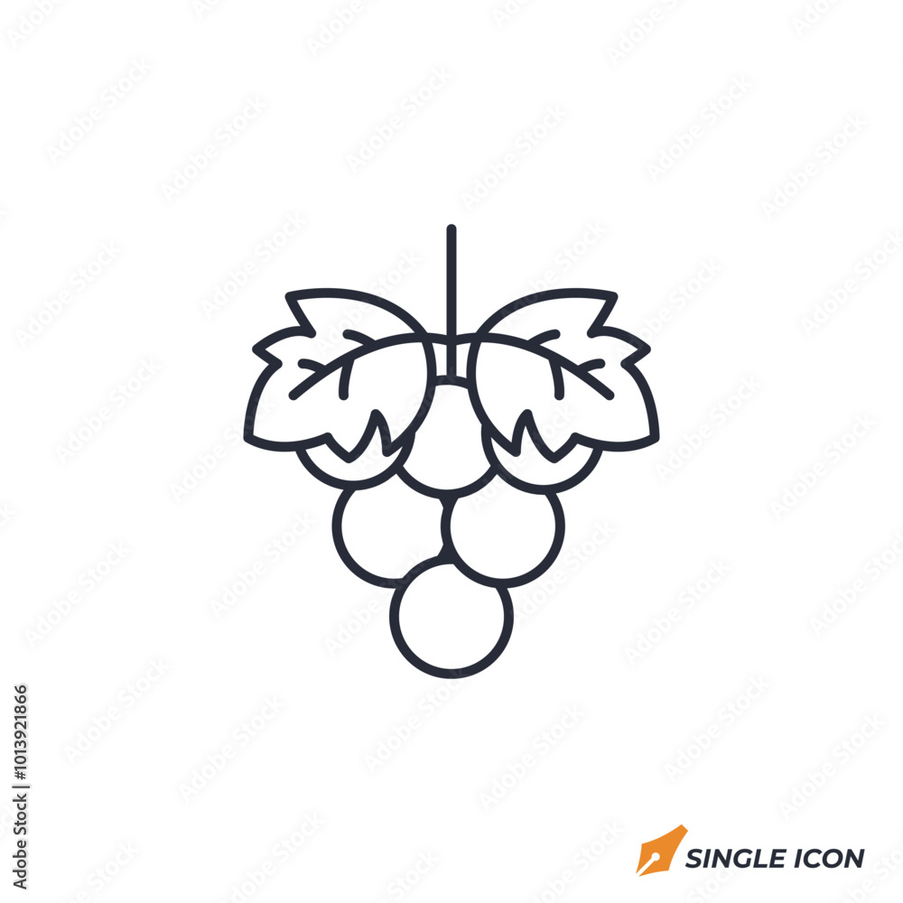Poster grape icon vector illustration. grape symbol isolated on white background