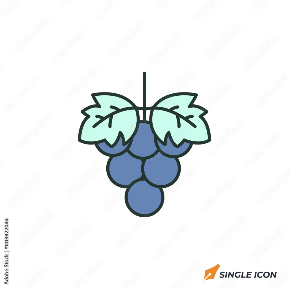 Poster grape icon vector illustration. grape symbol isolated on white background