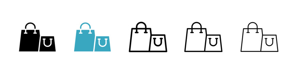 Shopping Bags icon vector illustration set