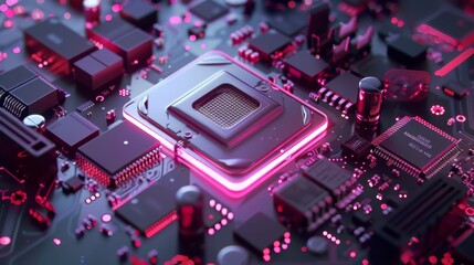 Computer processor illustration generated by ai