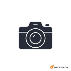 camera icon vector illustration. camera symbol isolated on white background