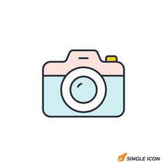 camera icon vector illustration. camera symbol isolated on white background