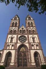 Herz Jesu-Kirche, or Sacred Heart Church, built in the style of Historicism, consecrated in 1897, Freiburg, Baden-Württemberg, Germany, Europe